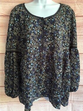 NWT Max Studio Flowy Floral Top Size L